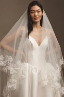 Jenny Yoo Ezra Floral Appliqué Cathedral Veil