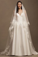 Jenny Yoo Ezra Floral Appliqué Cathedral Veil