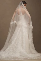 Jenny Yoo Emerson Floral Appliqué Cathedral Veil