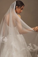 Jenny Yoo Emerson Floral Appliqué Cathedral Veil