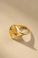 Sunburst Signet Ring