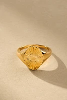 Sunburst Signet Ring