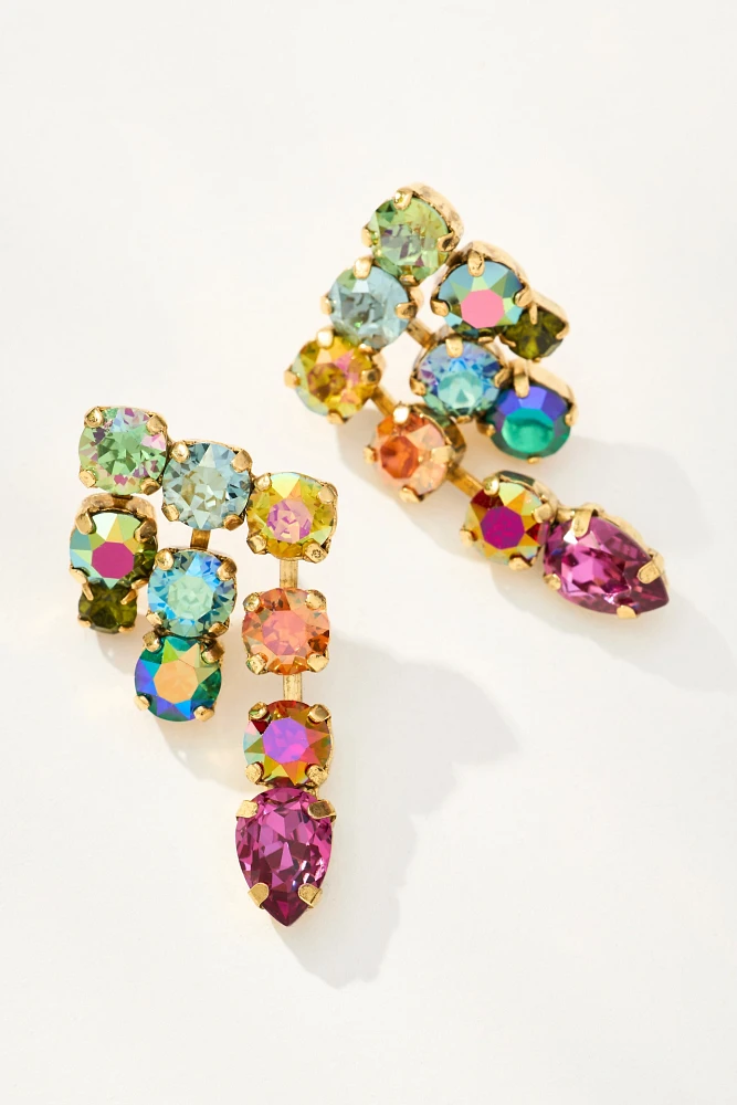 Tova Dara Triple Crystal Drop Earrings