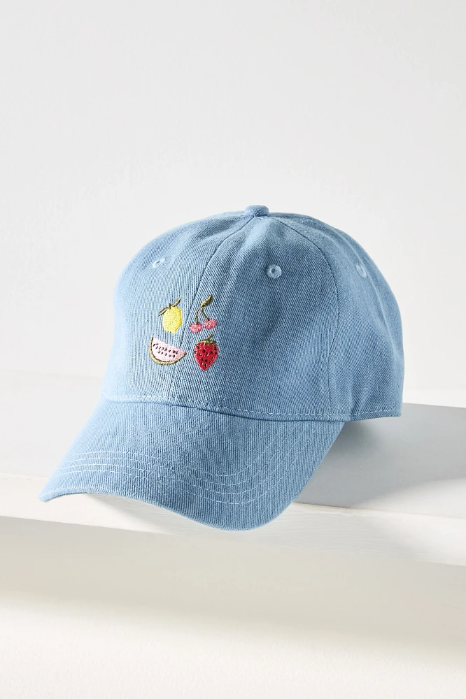 Frasier Sterling Embroidered Fruit Baseball Cap