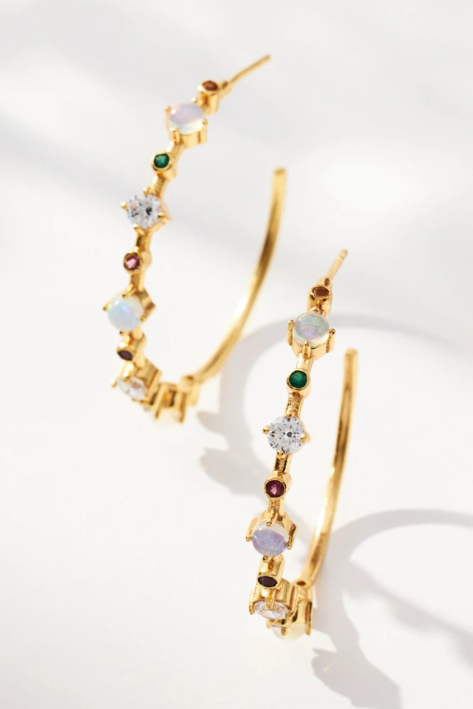 Amorcito Le Ciel Gemstone Hoop Earrings