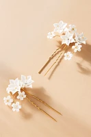 Nestina Floral Hair Pins, Set of 2