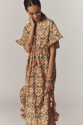 Mille Eden Floral Cotton Kaftan