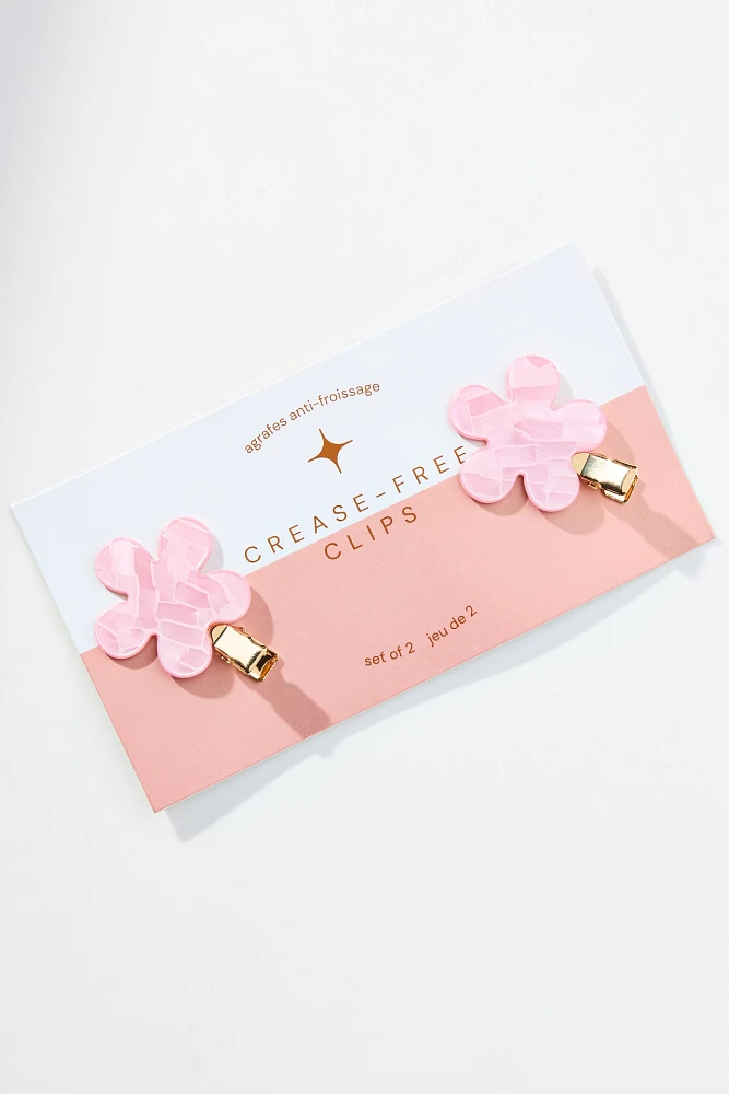 Flower Crease-Free Hair Clips, Set of 2