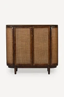 Canggu Acacia Cane Curved Storage Cabinet