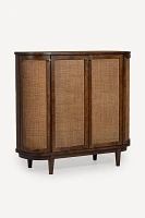 Canggu Acacia Cane Curved Storage Cabinet