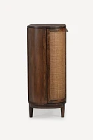 Canggu Acacia Cane Curved Storage Cabinet