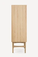 Hudson Paper Cord Oak Highboard Cabinet