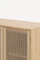 Hudson Paper Cord Oak Highboard Cabinet