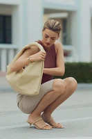XL Slouchy Faux-Leather Bag