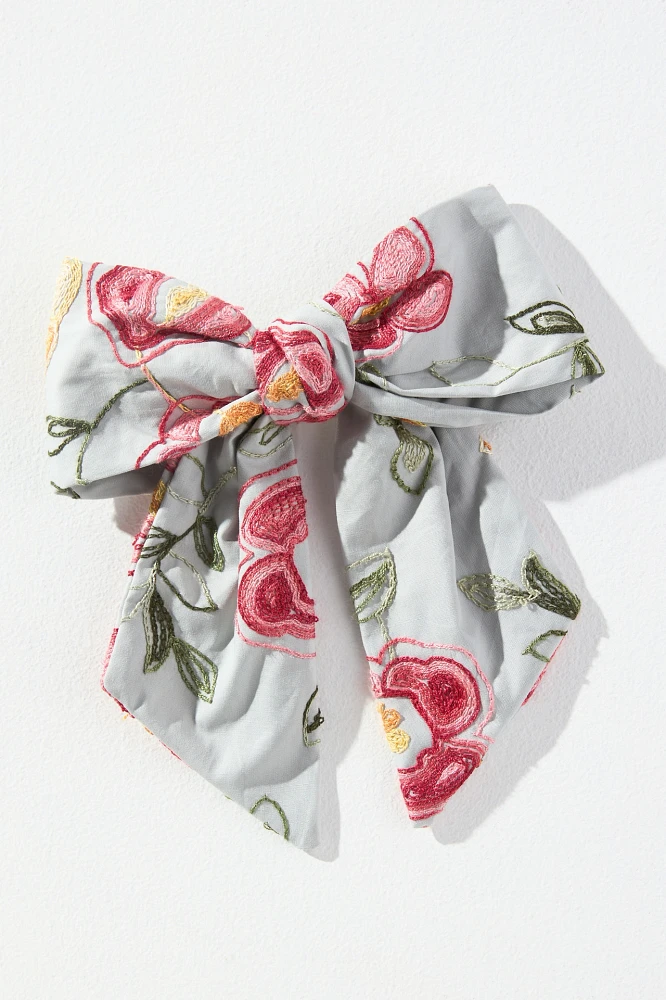 Floral Brocade Hair Bow