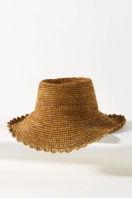 Raffia Boater Hat