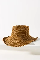 Raffia Boater Hat
