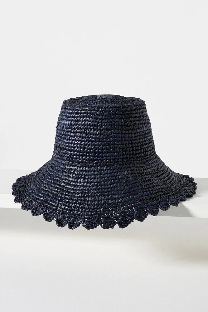 Raffia Boater Hat