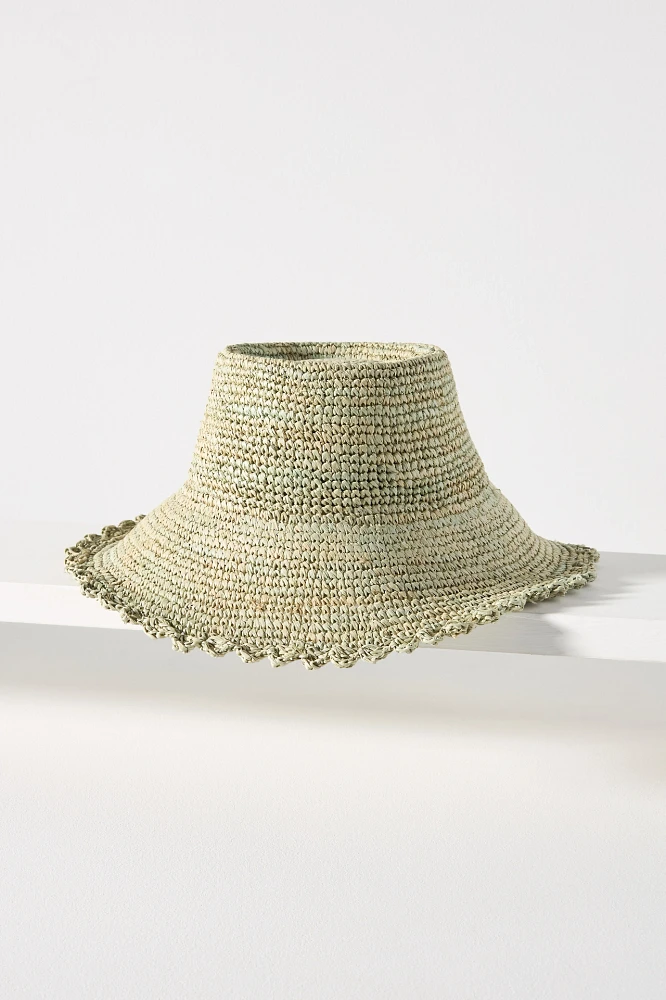 Raffia Boater Hat