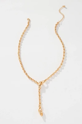 Crystal Linked Lariat Necklace