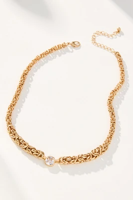 Woven Metal Chain Necklace