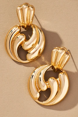 Wavy Metal Doorknock Earrings