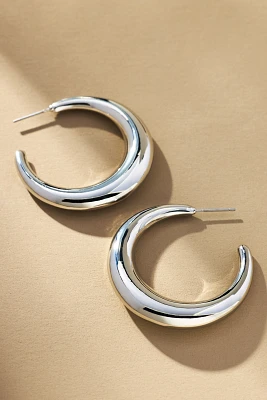 Moon Hoop Earrings