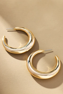 Moon Hoop Earrings