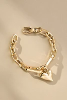 Jenny Bird Padlock Heart Chain Bracelet