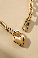 Jenny Bird Padlock Heart Pendant Necklace