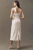 BHLDN Sleeveless Square-Neck Scallop-Trim Slim Midi Dress