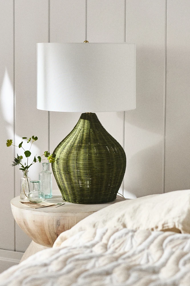 Velles Rattan Accent Table Lamp