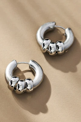 Thick Charmed Huggie Hoop Earrings