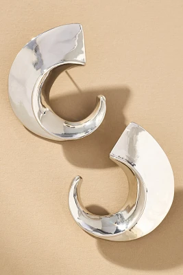 Curved Metal Post Earrings