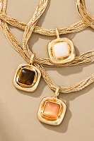 Layered Chain Pendant Necklace