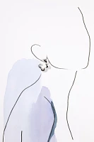 Bubbled Oblong Hoop Earrings