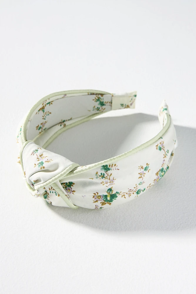Everly Piped Rose Knot Headband