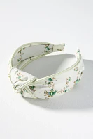 Everly Piped Rose Knot Headband