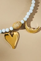 NOTTE Jewelry Moonlight Lovers Beaded Charm Necklace