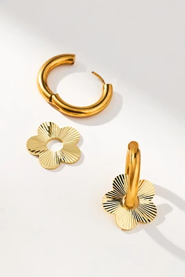 NOTTE Jewelry Bloom Bloom Huggie Hoop Earrings