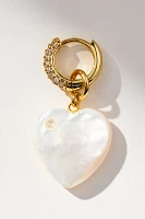 NOTTE Jewelry Love at First Sight Pearly Huggie Hoop Earrings