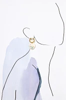 NOTTE Jewelry Heart to Heart Glow Huggie Hoop Earrings