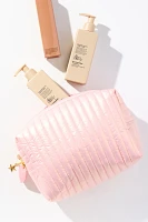 Quilted Metallic Cosmetic Bag
