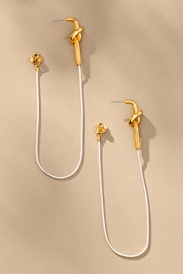 Pajarolimon Mixed Metal Knot Drop Earrings