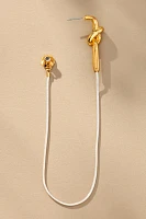 Pajarolimon Mixed Metal Knot Drop Earrings
