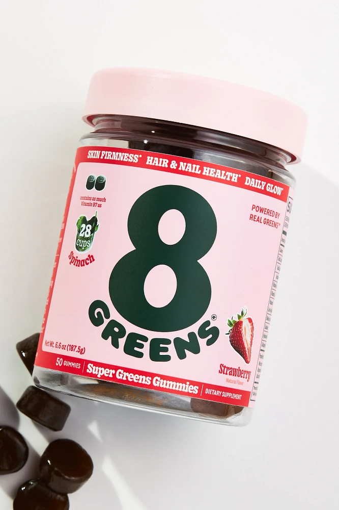 8Greens Super Greens Strawberry Beauty Gummies