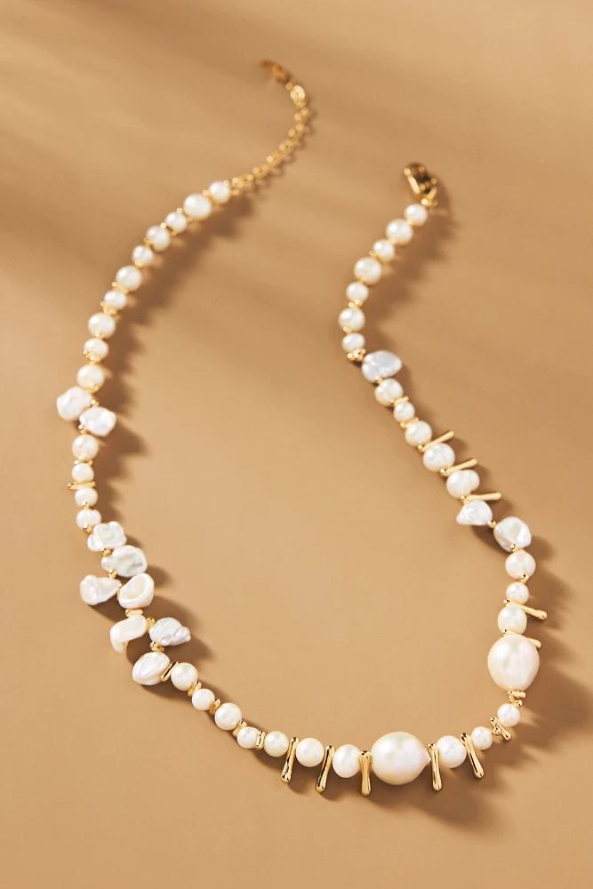 Missoma Mixed-Pearl Beaded Necklace