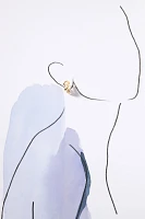 Missoma Molten Pearl Twisted Mini Double Hoop Earrings
