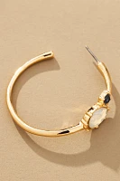 Double Stone Hoop Earrings