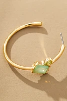 Double Stone Hoop Earrings